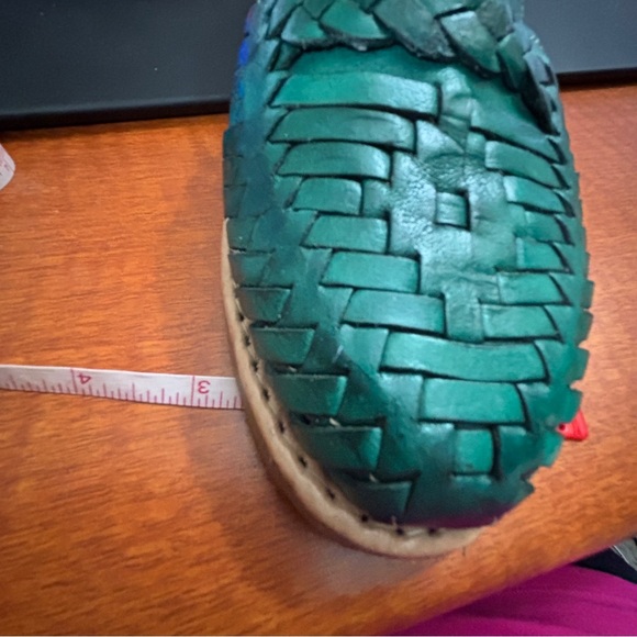 Rare Women's Leather Slip-On Huarache Mexican Sandals - Picture 12 of 16
